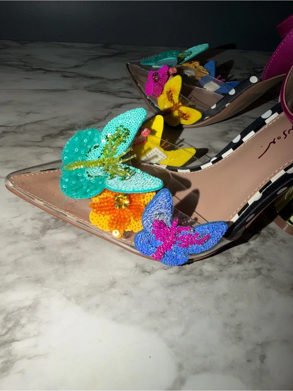 Betsey Johnson butterfly heels - Picture 5 of 9